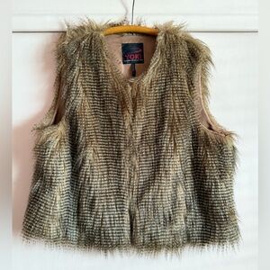 Yoki Outerwear Collection Faux Fur Vest 2x